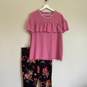 Pink Juicy Couture Blouse and Old Navy Pixie pant set